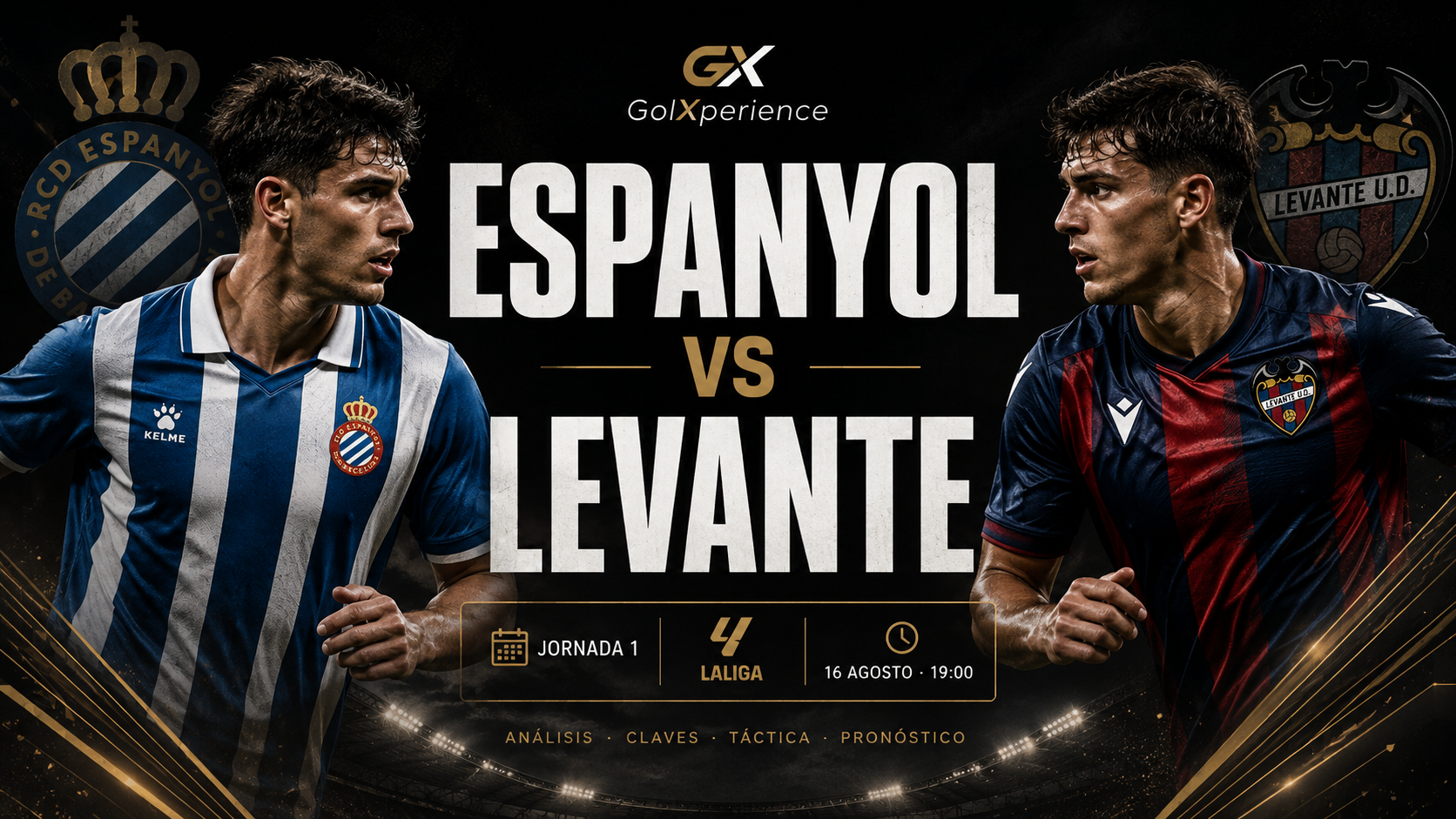 Portada Espanyol vs Levante, jornada 1 de LALIGA 2026/27, 16 de agosto a las 19:00